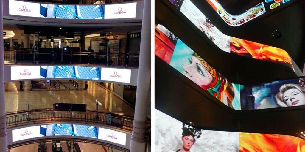 pantallas led en interior de centros comerciales 1