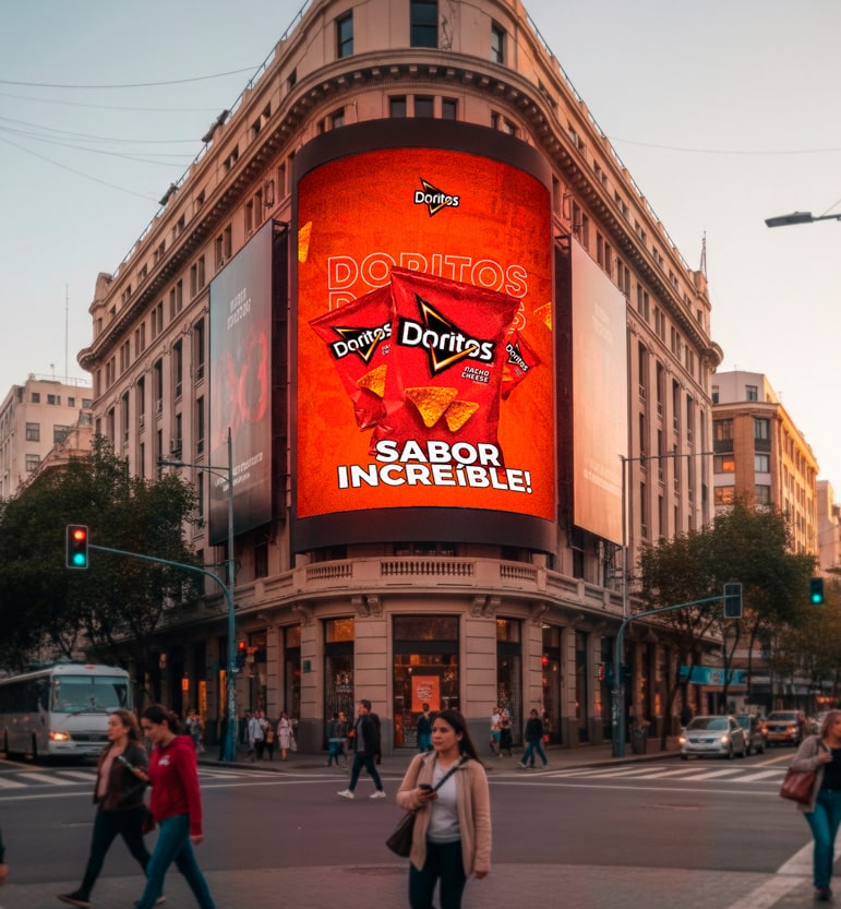Màn hình LED DOOH cỡ lớn tại giao lộ đô thị